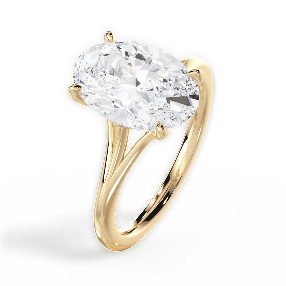 14kt Yellow Gold/18kt Yellow Gold/oval/side