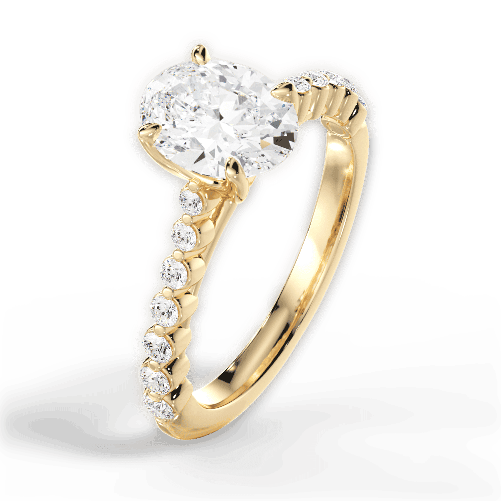 14kt Yellow Gold/18kt Yellow Gold/oval/side