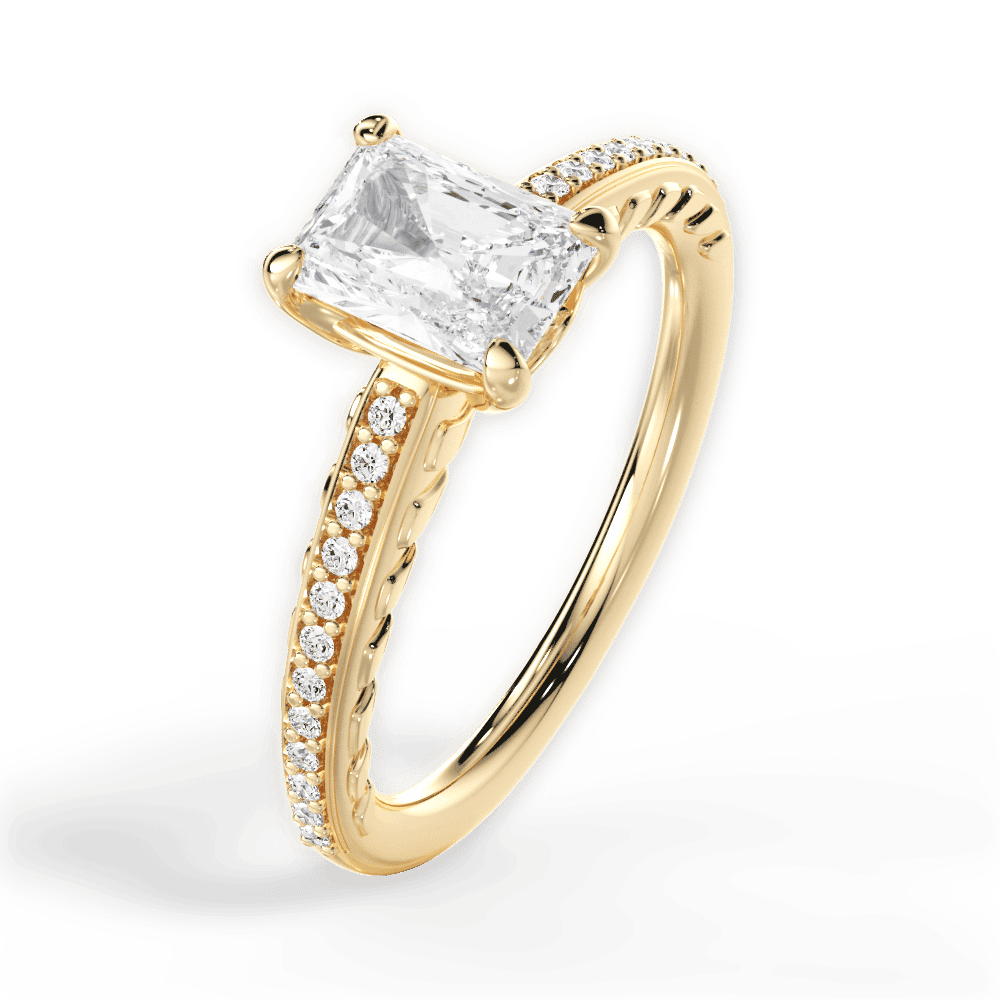 14kt Yellow Gold/18kt Yellow Gold/radiant/side