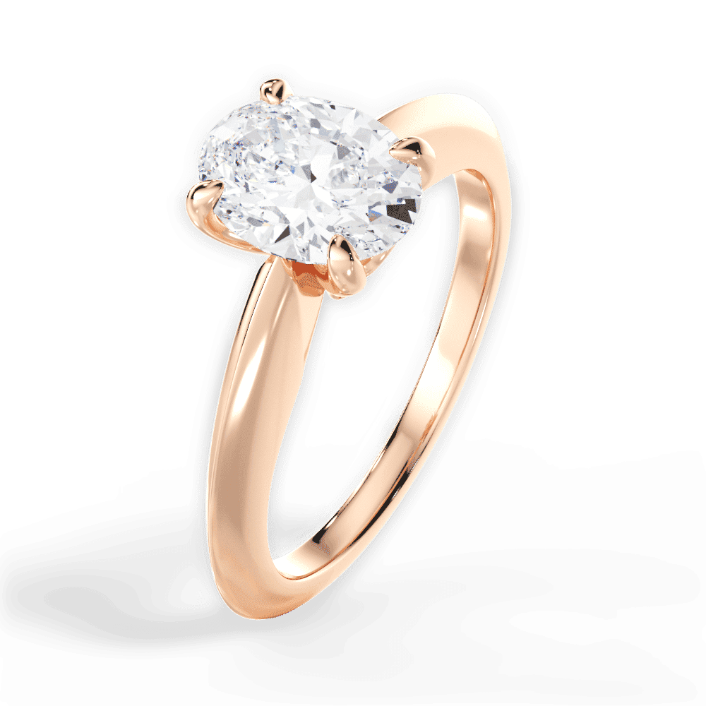 14kt Rose Gold/18kt Rose Gold/oval/side