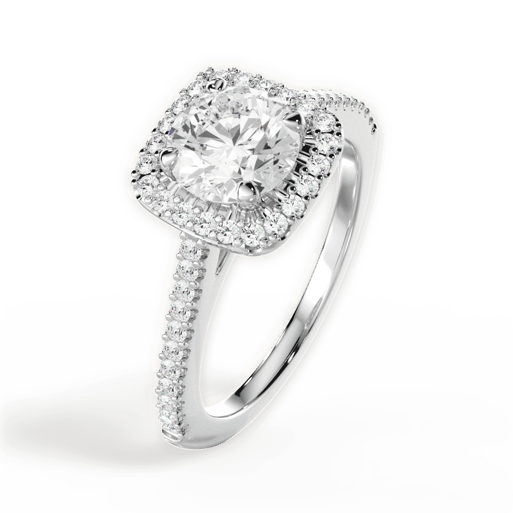 14kt White Gold/18kt White Gold/Platinum/round/side