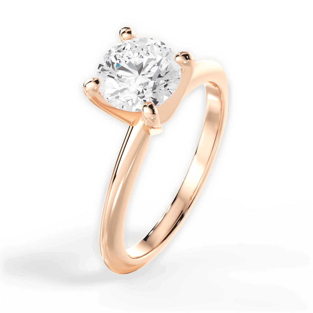 14kt Rose Gold/18kt Rose Gold/round/side