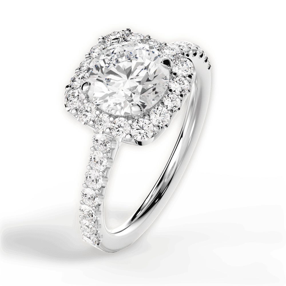 14kt White Gold/18kt White Gold/Platinum/round/side