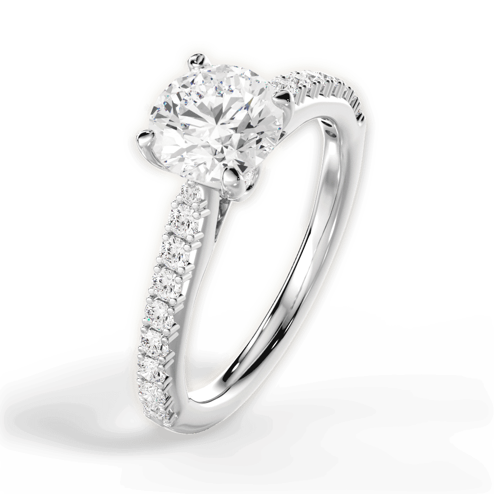 14kt White Gold/18kt White Gold/Platinum/round/side