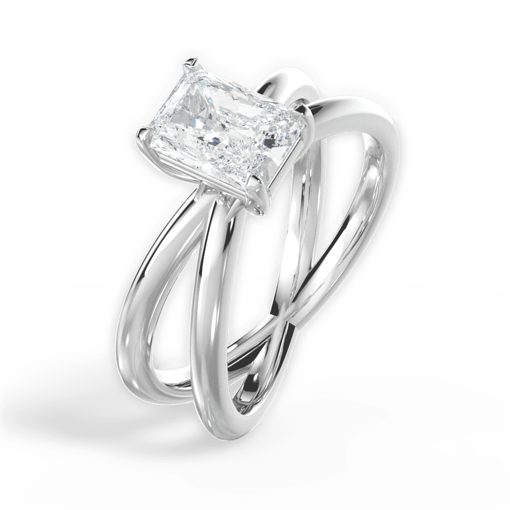 14kt White Gold/18kt White Gold/Platinum/radiant/side