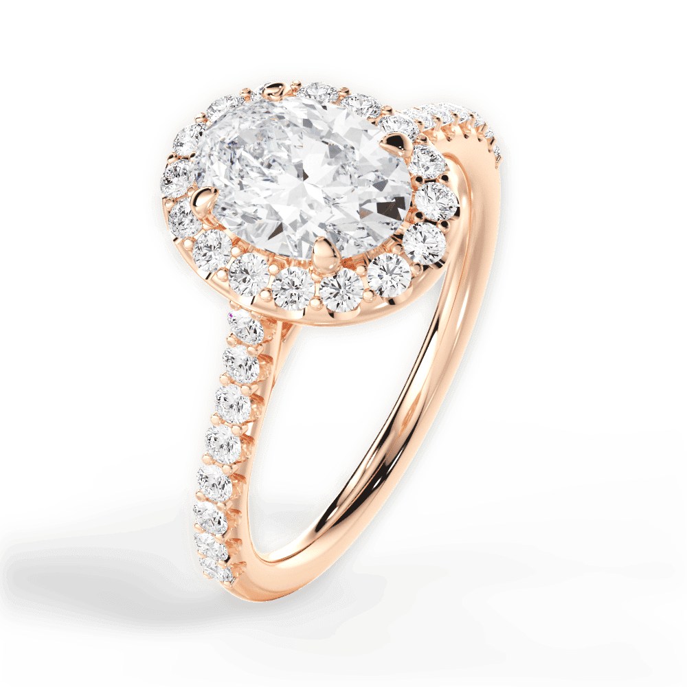 14kt Rose Gold/18kt Rose Gold/oval/side