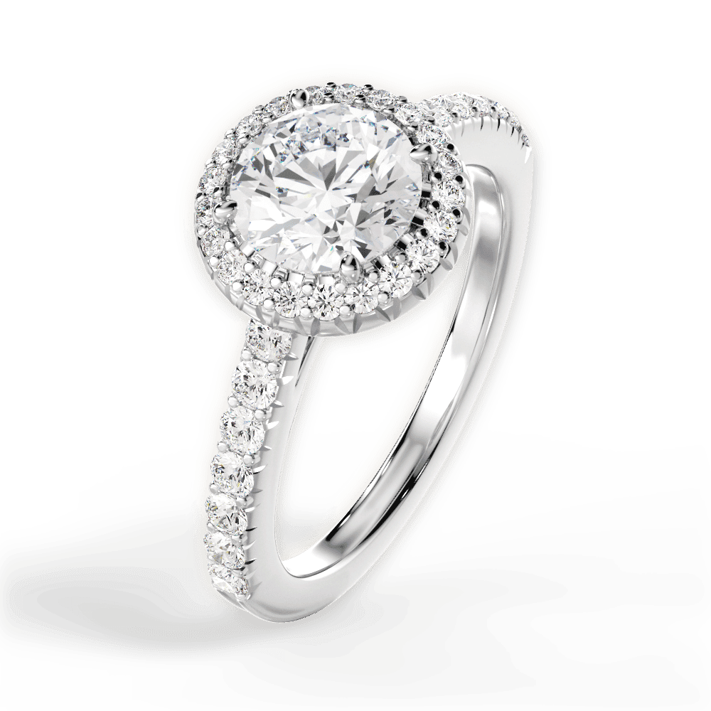 14kt White Gold/18kt White Gold/Platinum/round/side