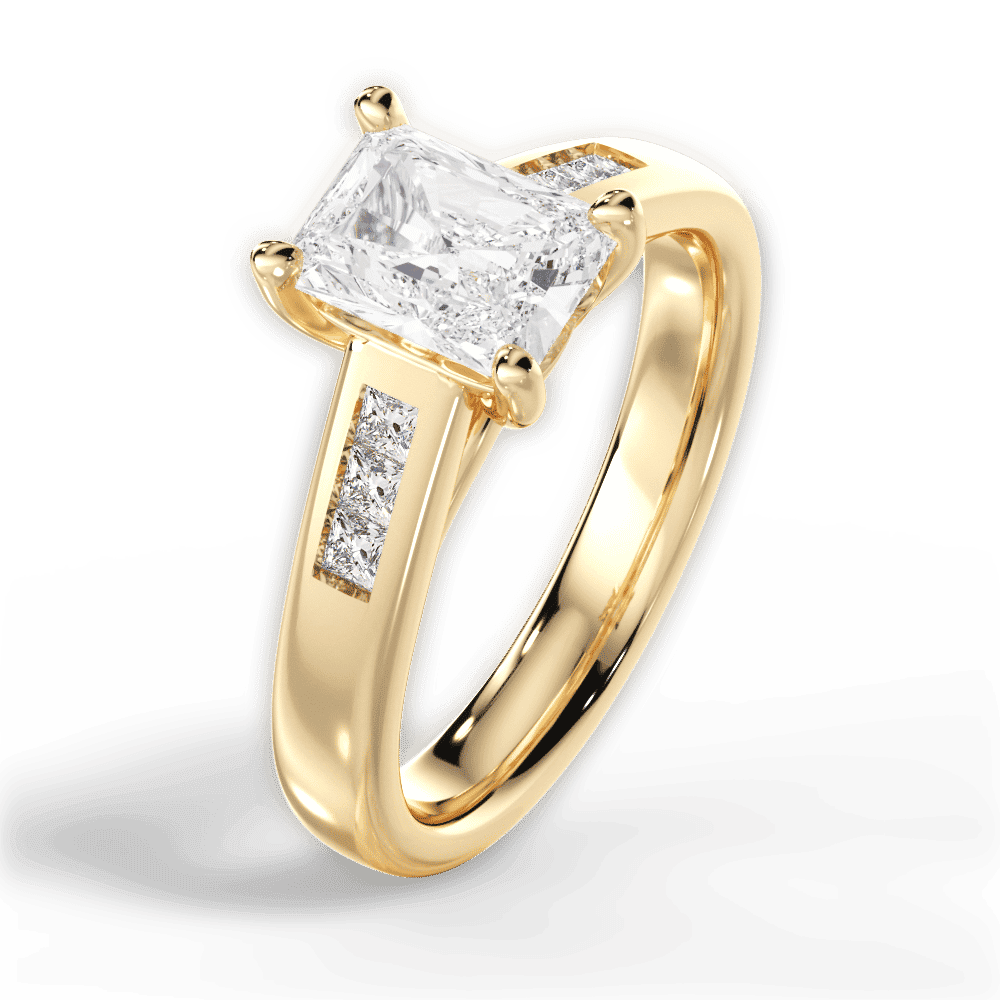 14kt Yellow Gold/18kt Yellow Gold/radiant/side