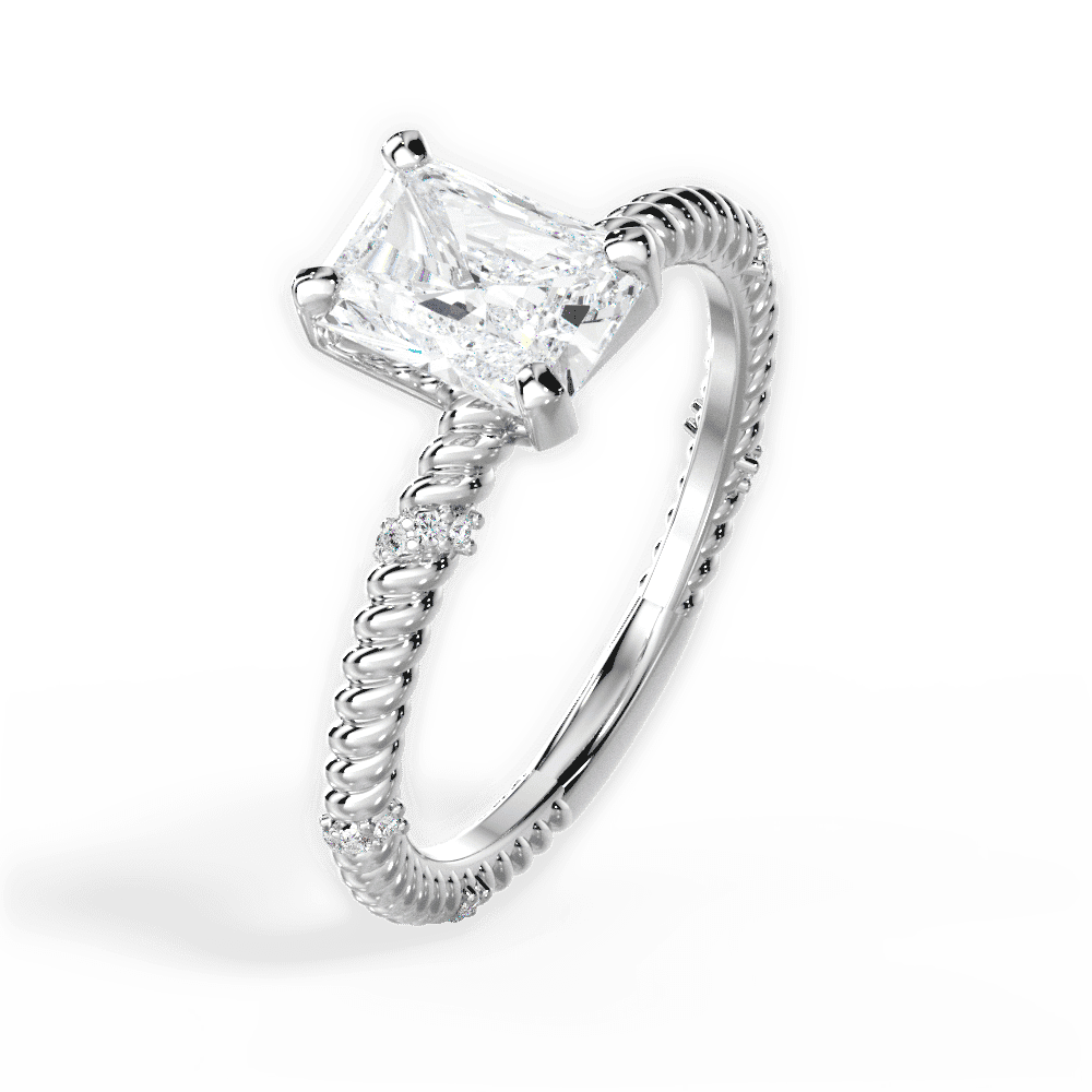 14kt White Gold/18kt White Gold/Platinum/radiant/side