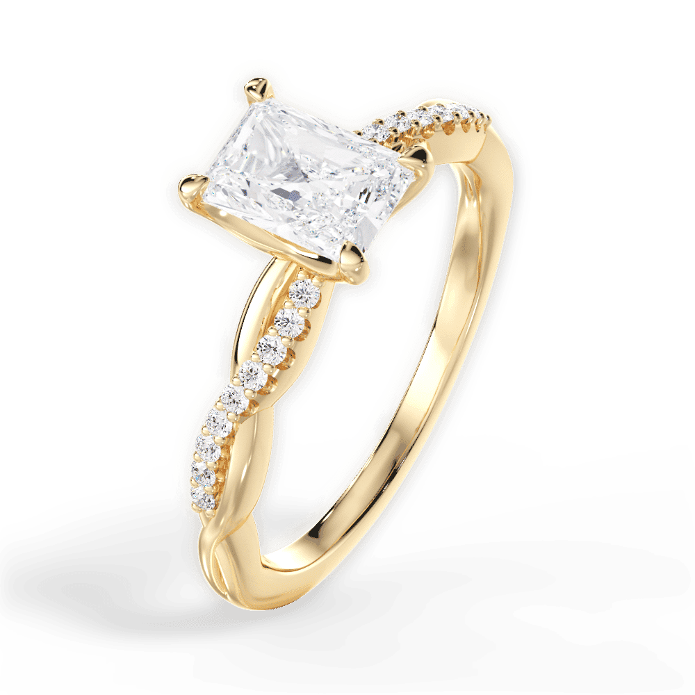 14kt Yellow Gold/18kt Yellow Gold/radiant/side