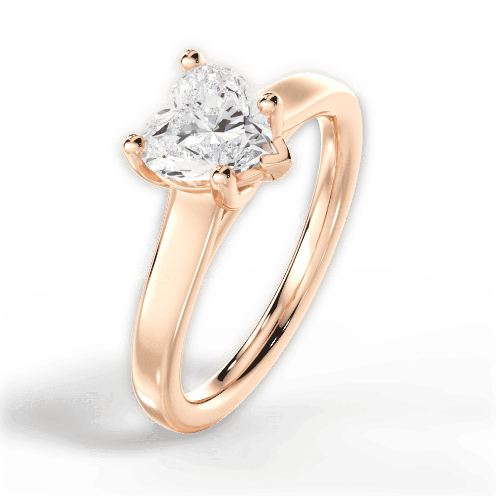 14kt Rose Gold/18kt Rose Gold/heart/side