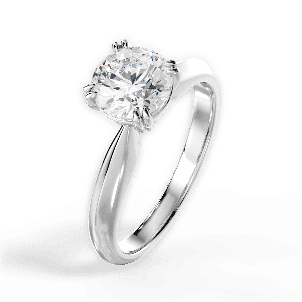 14kt White Gold/18kt White Gold/Platinum/round/side