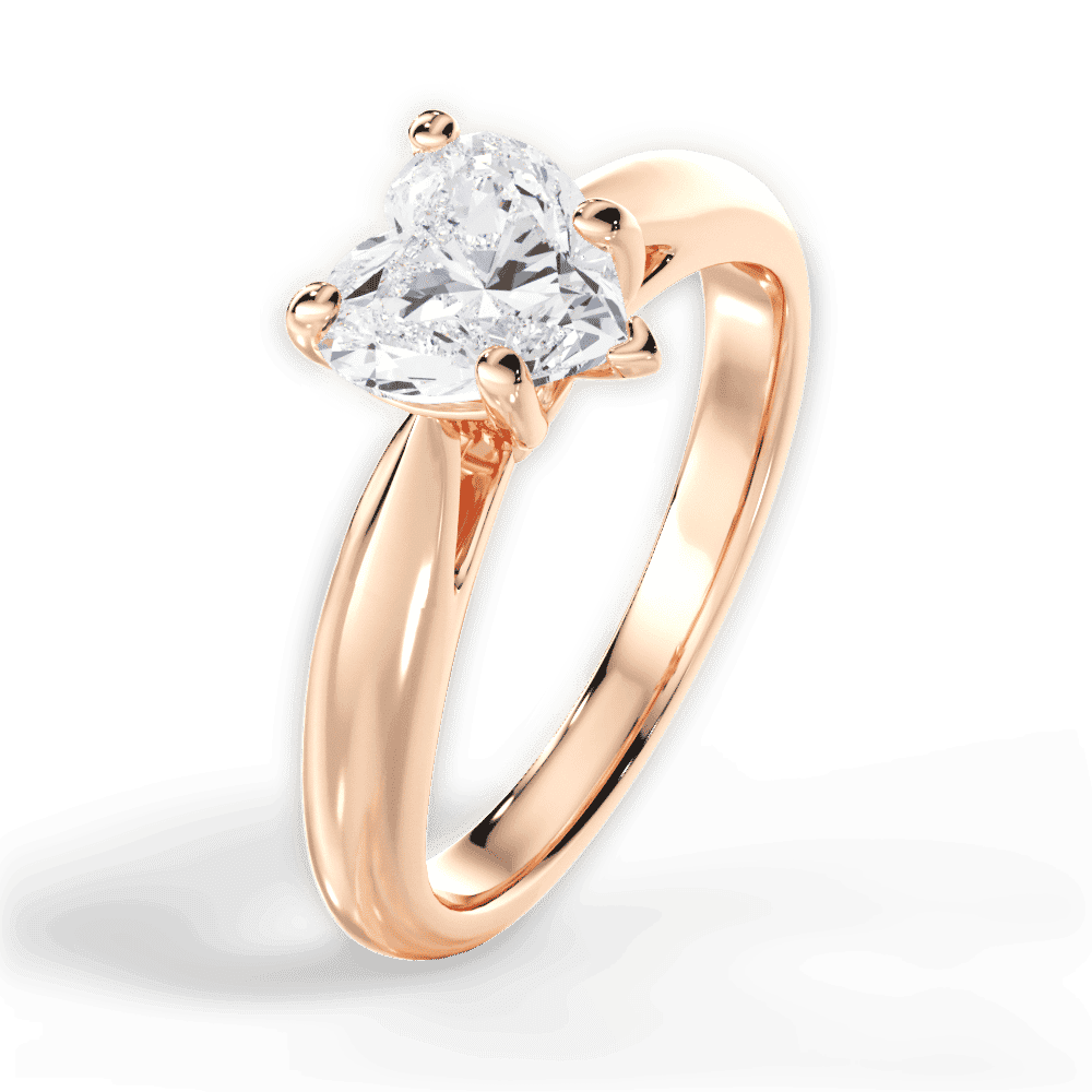 14kt Rose Gold/18kt Rose Gold/heart/side