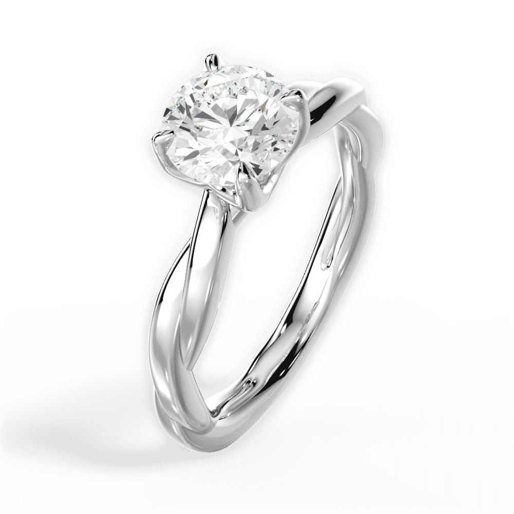 14kt White Gold/18kt White Gold/Platinum/round/side