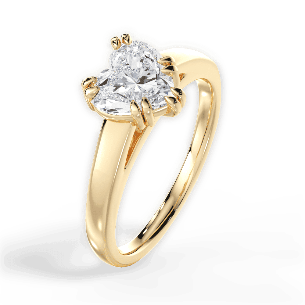 14kt Yellow Gold/18kt Yellow Gold/heart/side