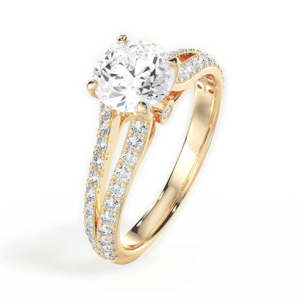 14kt Yellow Gold/18kt Yellow Gold/round/side