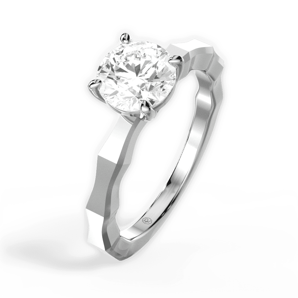 14kt White Gold/18kt White Gold/Platinum/round/side