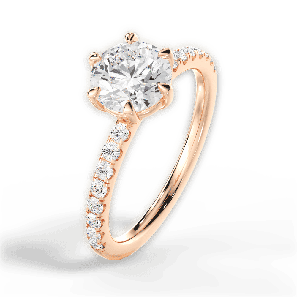 14kt Rose Gold/18kt Rose Gold/round/side