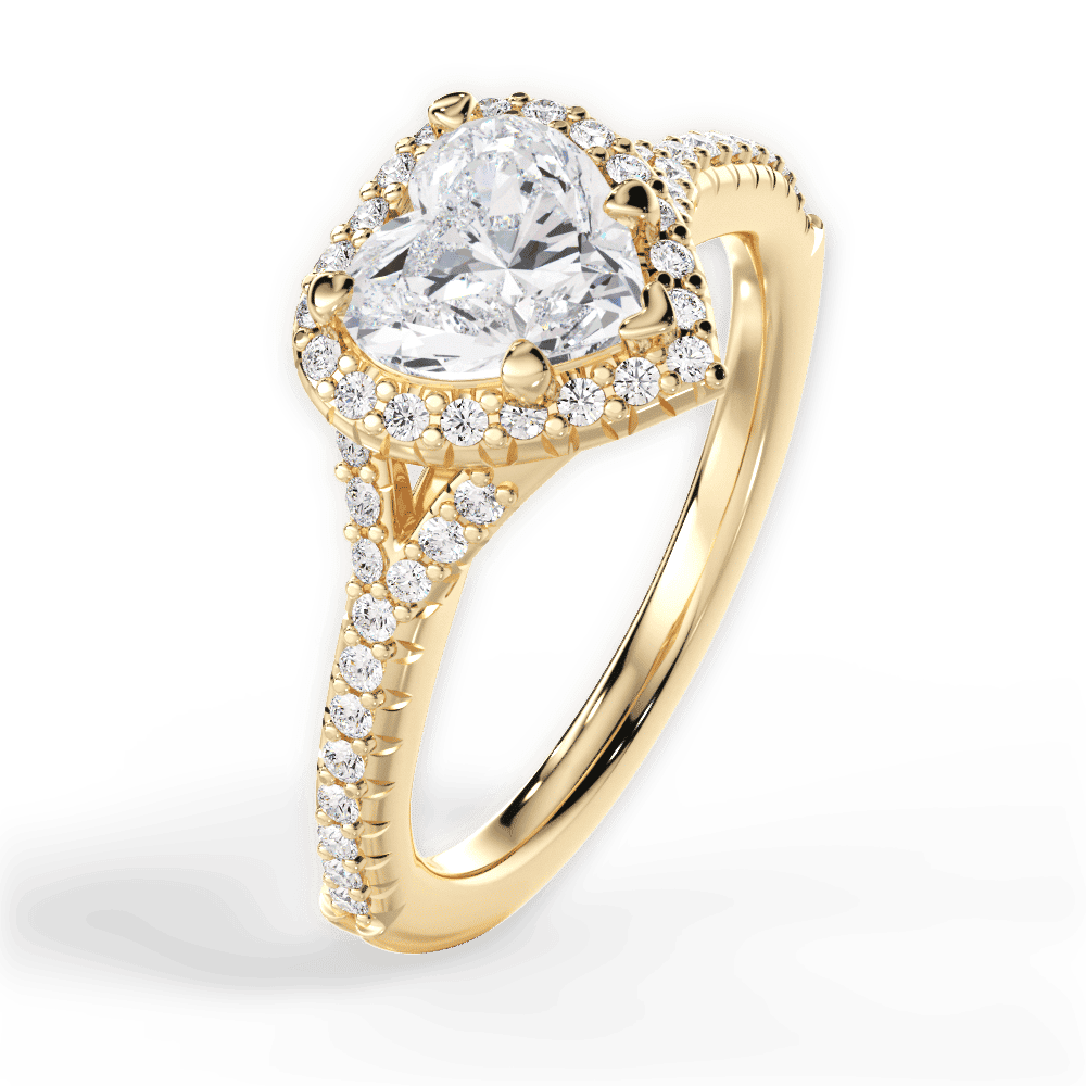 14kt Yellow Gold/18kt Yellow Gold/heart/side