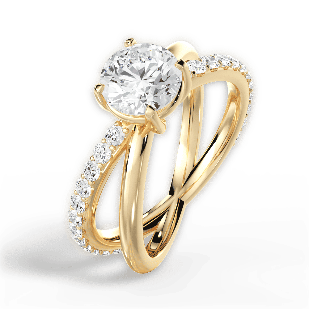 14kt Yellow Gold/18kt Yellow Gold/round/side