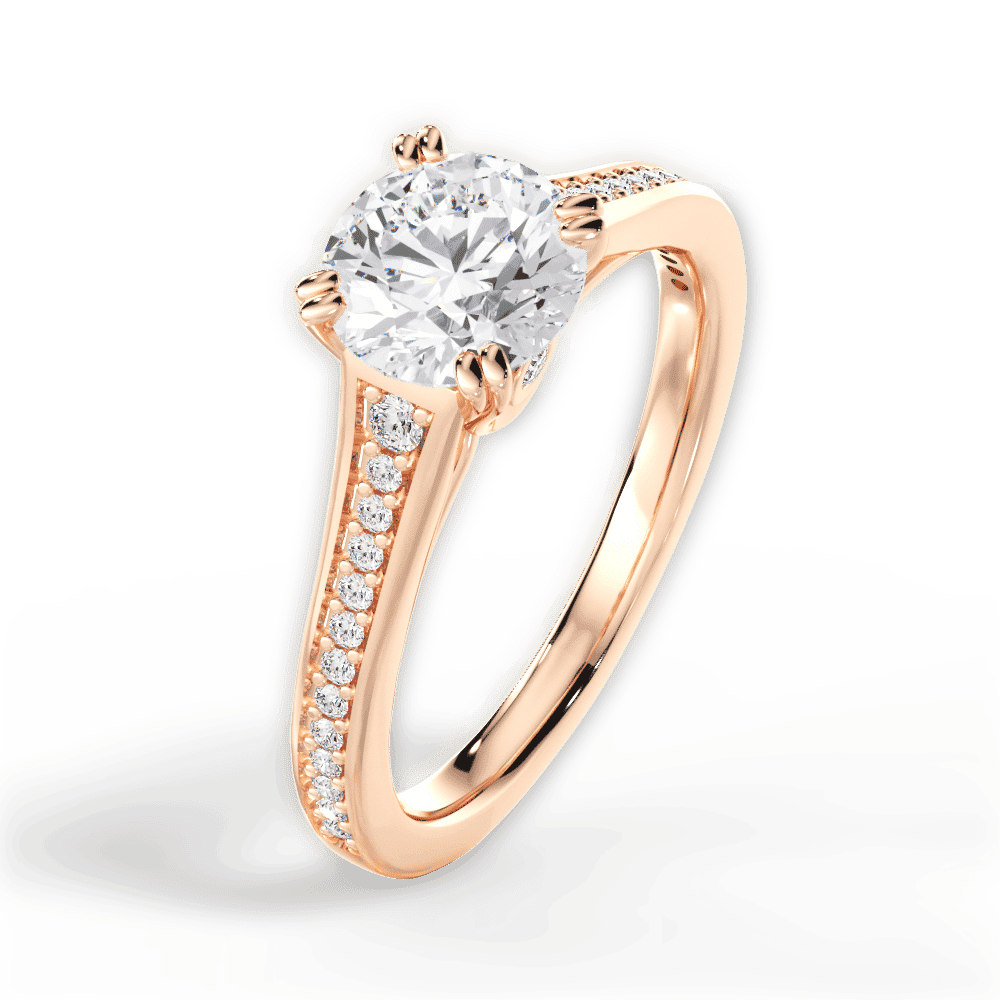 14kt Rose Gold/18kt Rose Gold/round/side