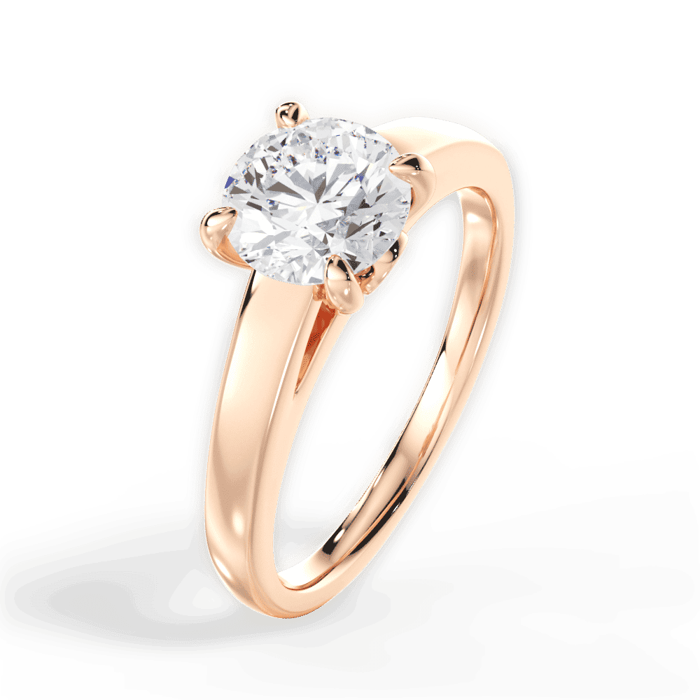 14kt Rose Gold/18kt Rose Gold/round/side