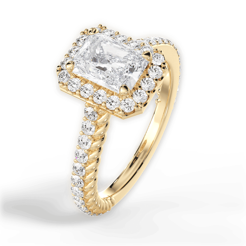 14kt Yellow Gold/18kt Yellow Gold/radiant/side