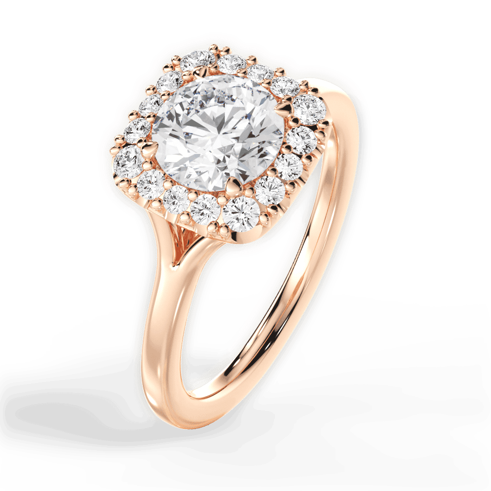 14kt Rose Gold/18kt Rose Gold/round/side