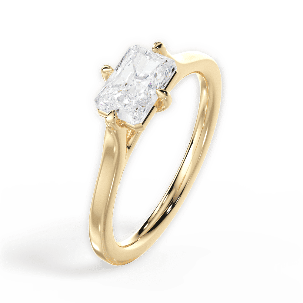 14kt Yellow Gold/18kt Yellow Gold/radiant/side