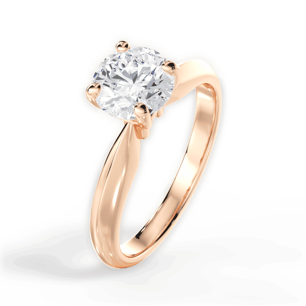 14kt Rose Gold/18kt Rose Gold/round/side