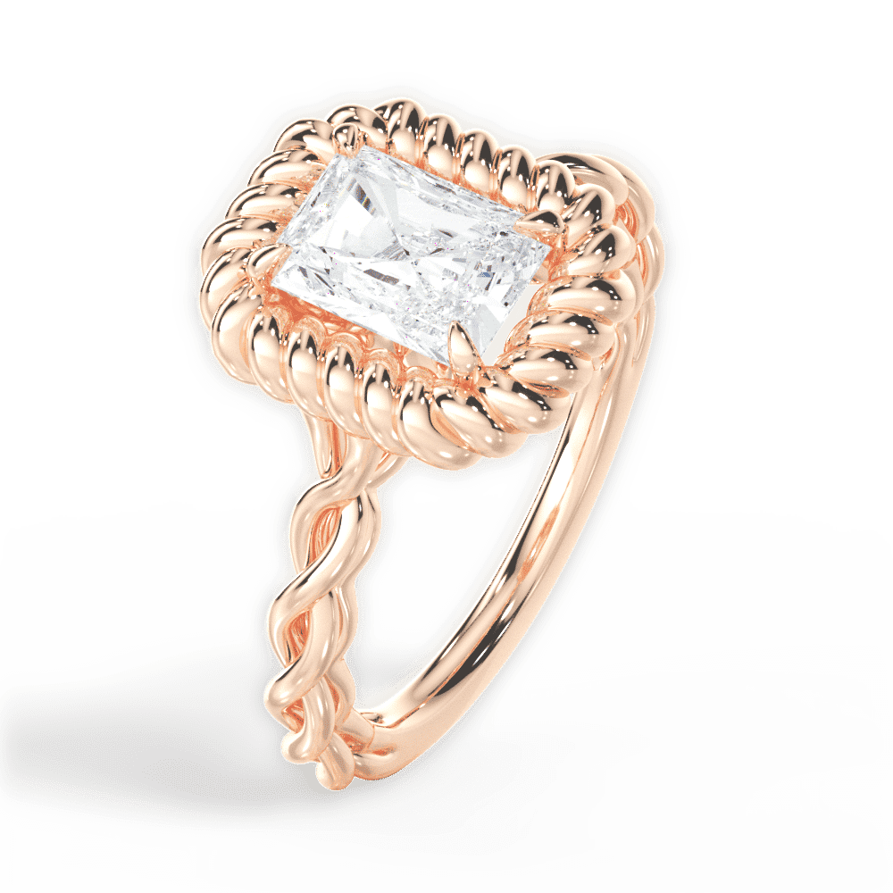 14kt Rose Gold/18kt Rose Gold/radiant/side