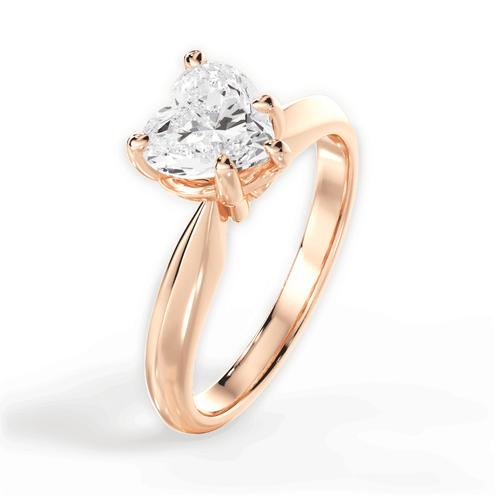 14kt Rose Gold/18kt Rose Gold/heart/side