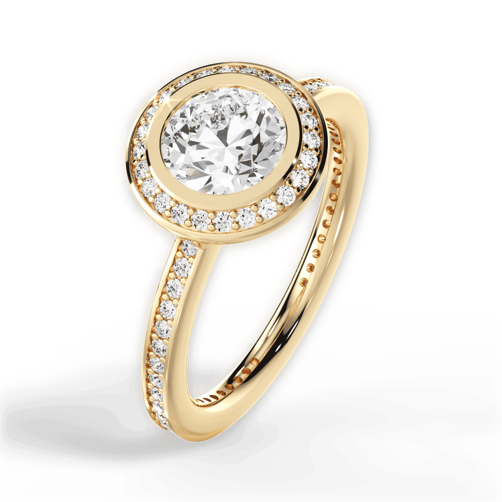 14kt Yellow Gold/18kt Yellow Gold/round/side