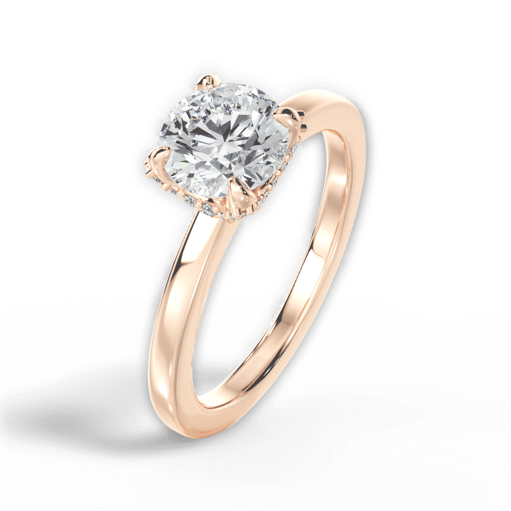 14kt Rose Gold/18kt Rose Gold/round/side