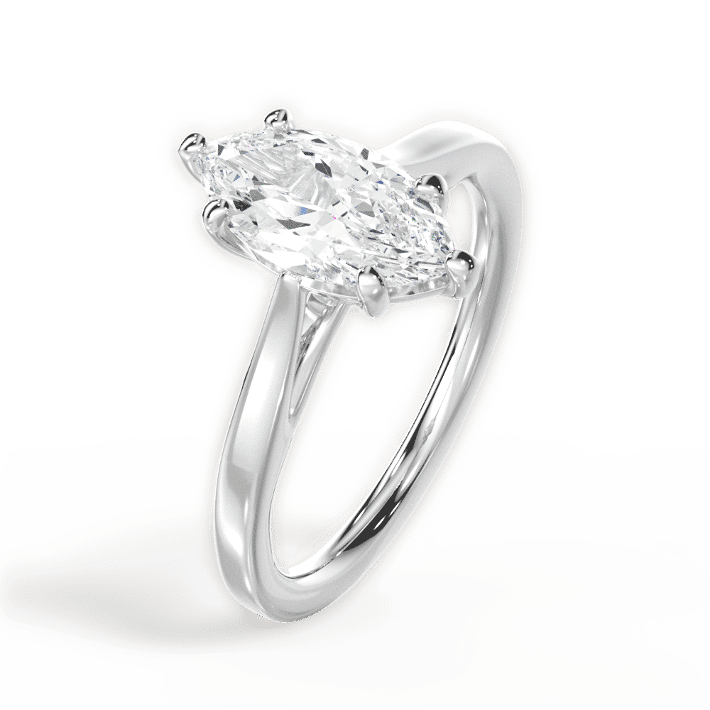 14kt White Gold/18kt White Gold/Platinum/marquise/side