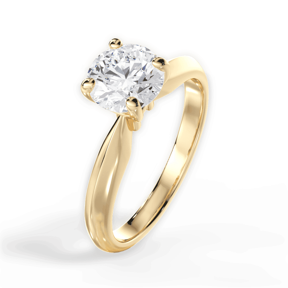 14kt Yellow Gold/18kt Yellow Gold/round/side