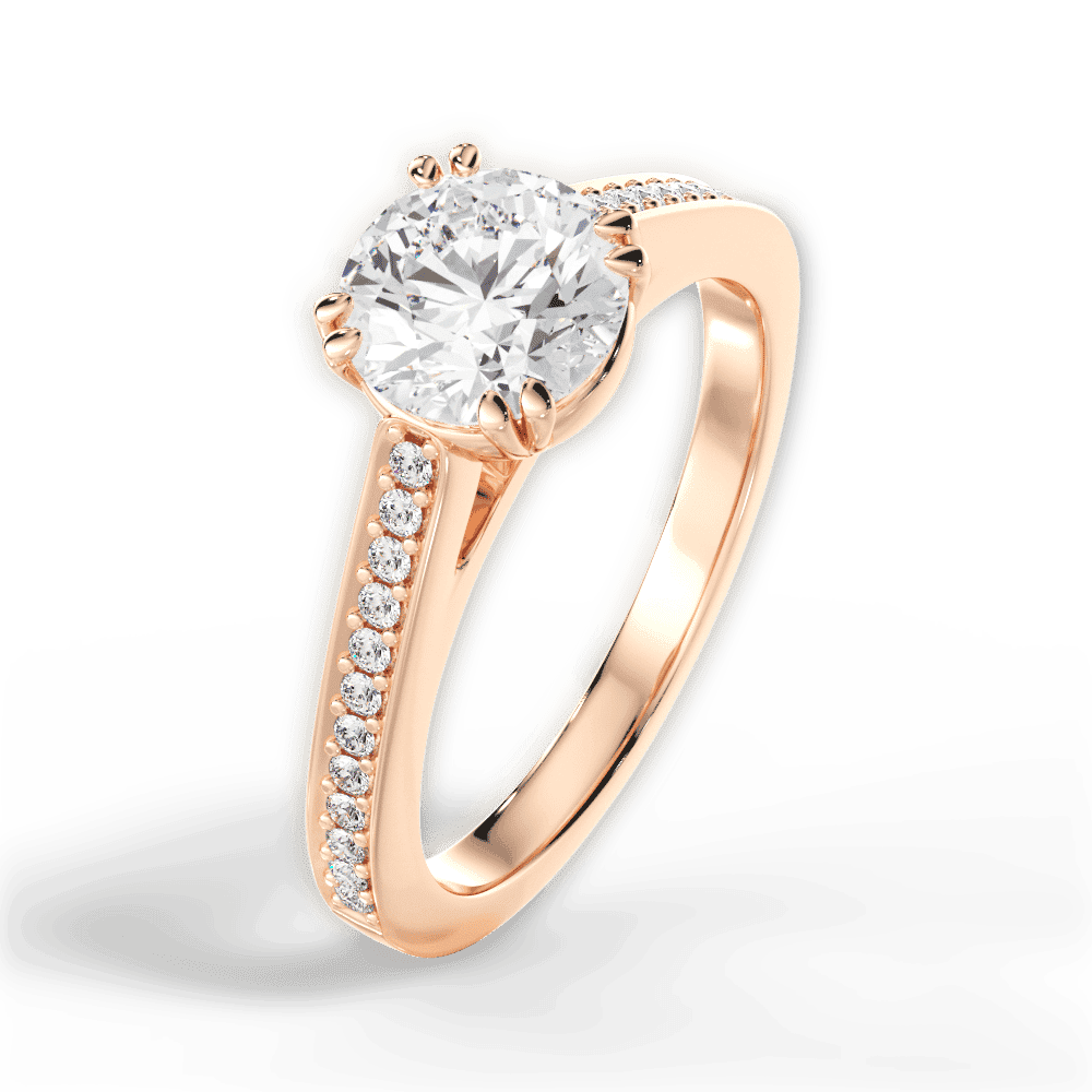 14kt Rose Gold/18kt Rose Gold/round/side
