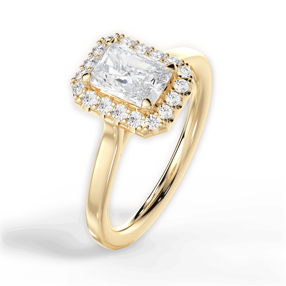 14kt Yellow Gold/18kt Yellow Gold/radiant/side