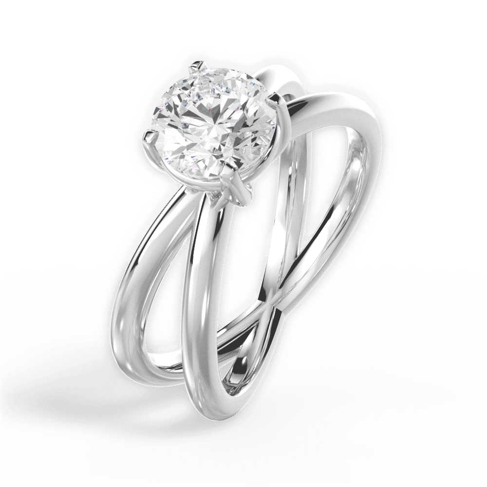 14kt White Gold/18kt White Gold/Platinum/round/side