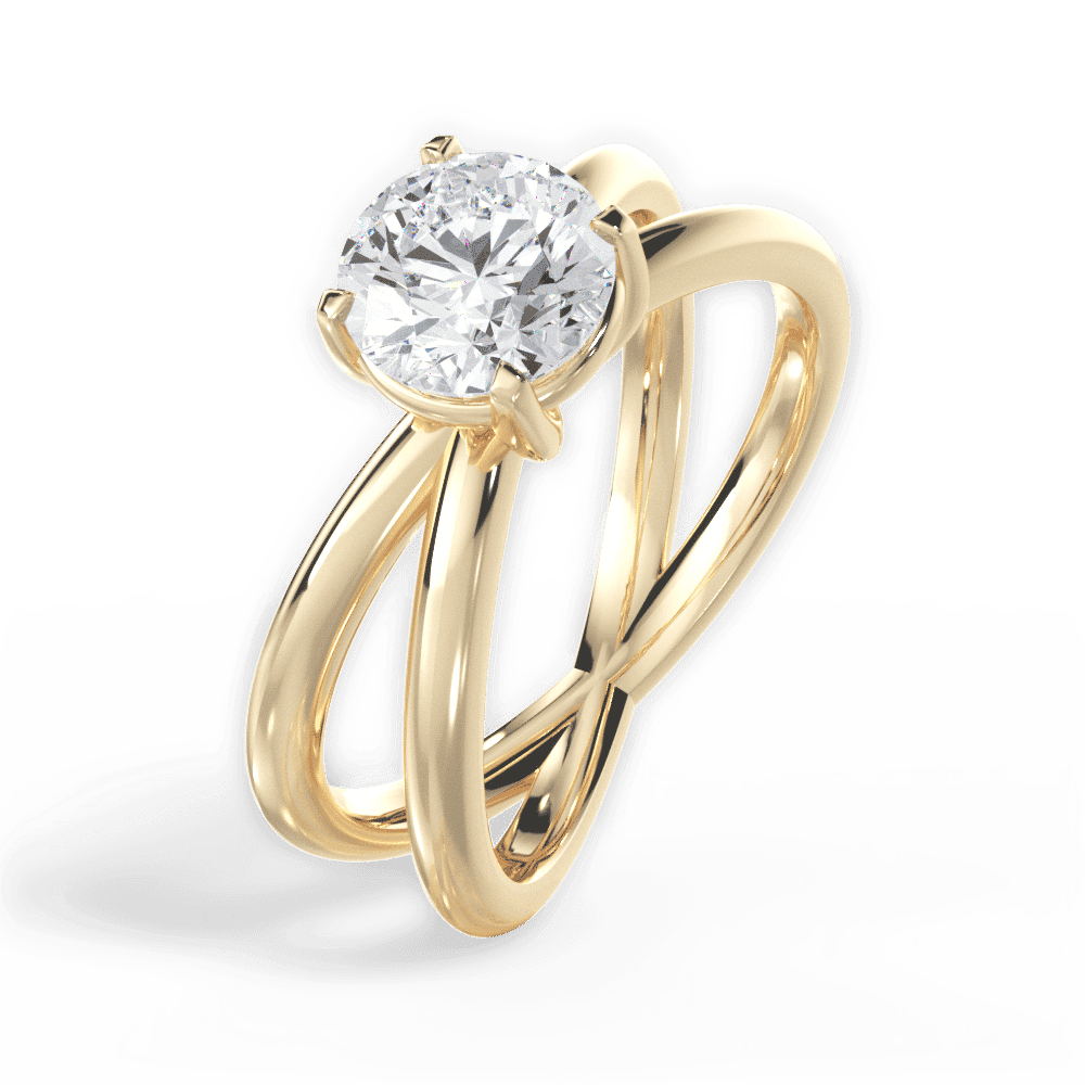 14kt Yellow Gold/18kt Yellow Gold/round/side