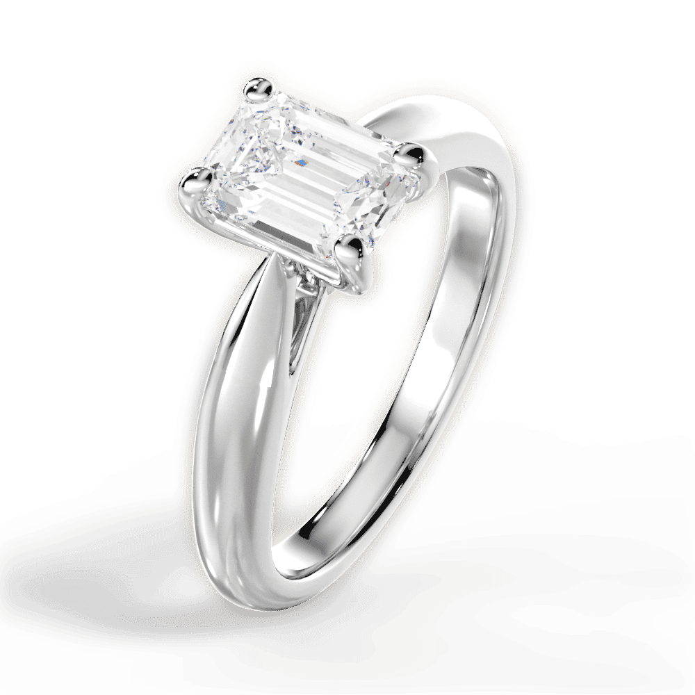 14kt White Gold/18kt White Gold/Platinum/emerald/side