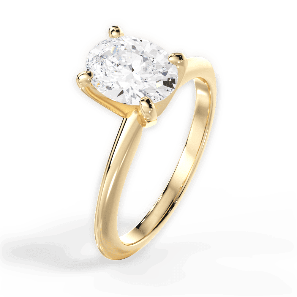 14kt Yellow Gold/18kt Yellow Gold/oval/side