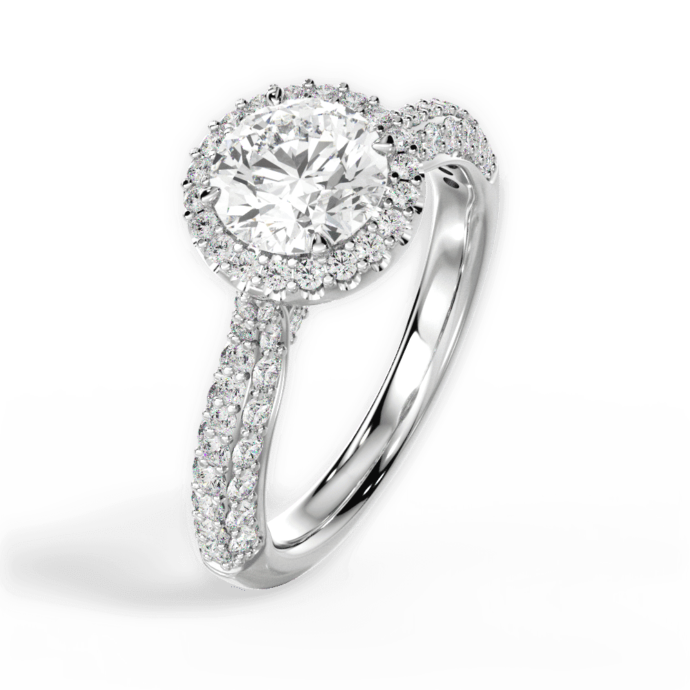 14kt White Gold/18kt White Gold/Platinum/round/side