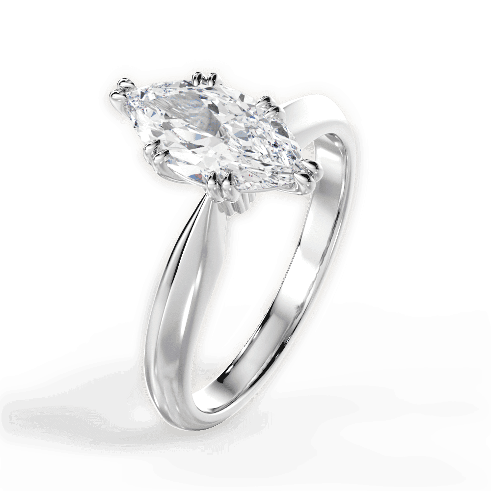 14kt White Gold/18kt White Gold/Platinum/marquise/side