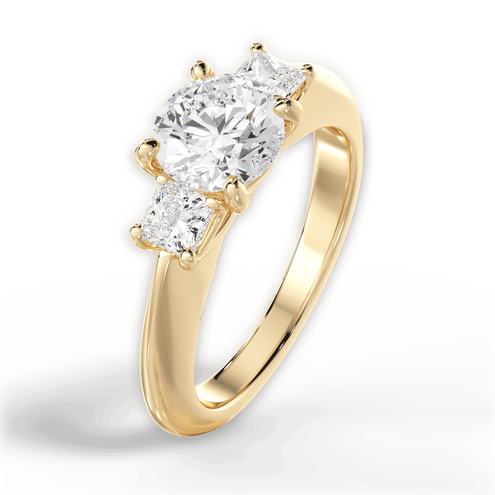 14kt Yellow Gold/18kt Yellow Gold/round/side