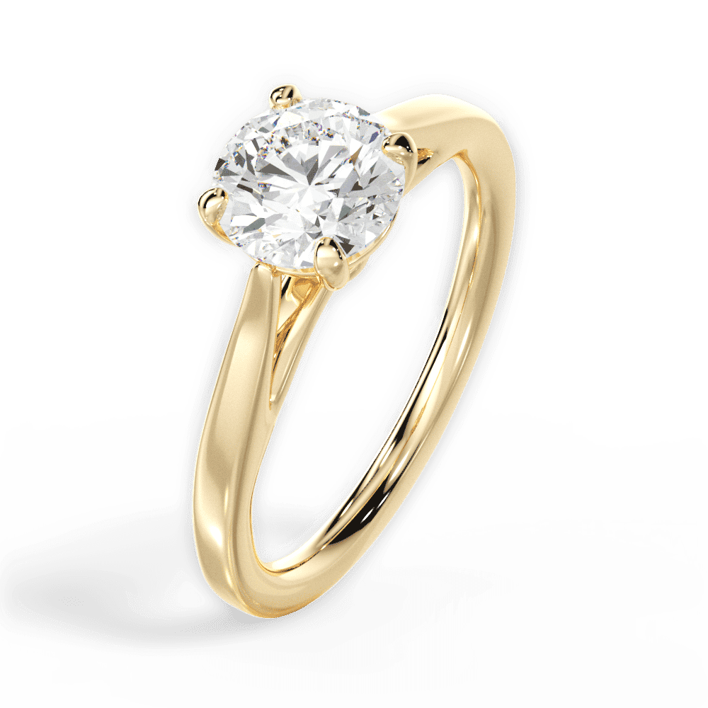 14kt Yellow Gold/18kt Yellow Gold/round/side