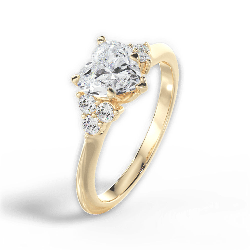 14kt Yellow Gold/18kt Yellow Gold/heart/side