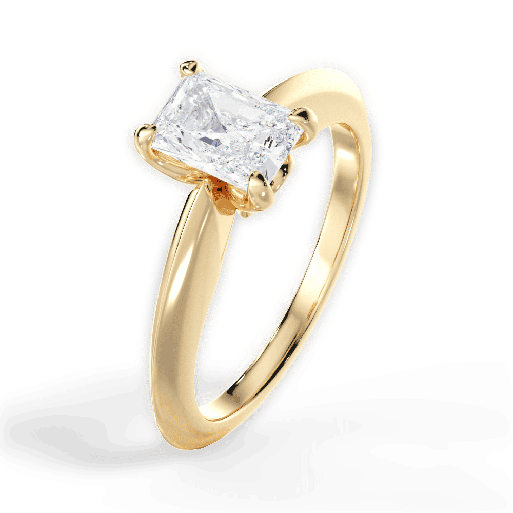 14kt Yellow Gold/18kt Yellow Gold/radiant/side