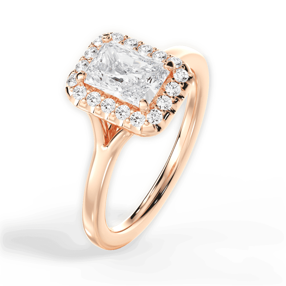 14kt Rose Gold/18kt Rose Gold/radiant/side