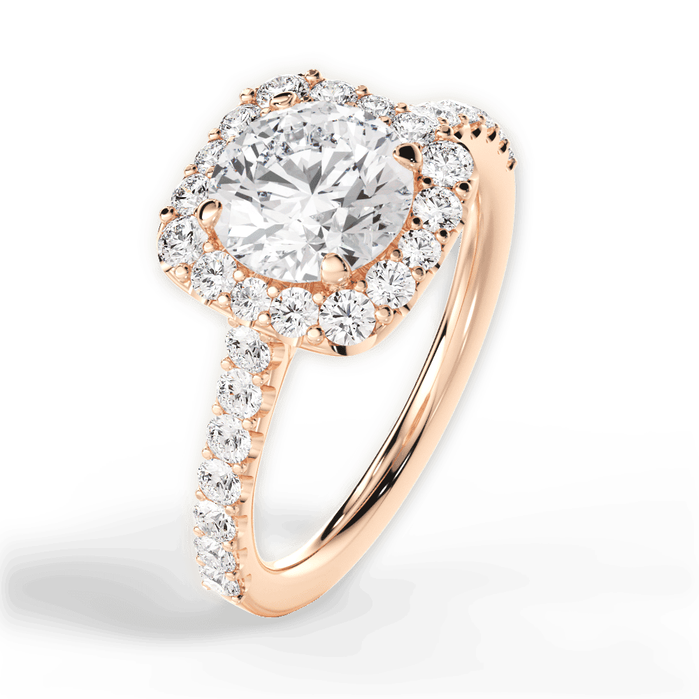14kt Rose Gold/18kt Rose Gold/round/side